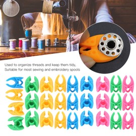 40 x Huggers Thread Spool, Colourful Spool Holder, Thread Control, Bobbin Holder, Clips for Embroidery, Quilting and Sewing Threads