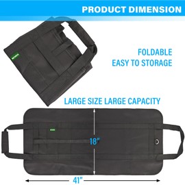 Firewood Carrier, Canvas Wood Carrier for Firewood, Waterproof & Heavy Duty Log Carrier Bag with Handle, Wood Tote for Fireplace, Camping, Home, Outdoor and Fire Stove (Black)