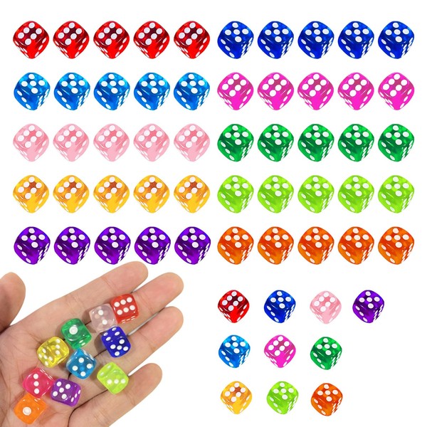 50 Piece Colourful Dice Set, Dice Set, Colourful Dice Set,