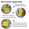 4 Pcs Round Painting Sponge WAFJAMF 2.96inch Yellow Craft Sponges