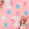 Serencatcher 48pcs Bows or Boots Gender Reveal Party Buttons Bows