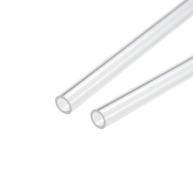 sourcing map Pack of 2 PVC transparent tubes, inner diameter 10 mm, diameter 14 mm, length 250 mm, acrylic plastic tube for lamp making, floor lamps, furniture