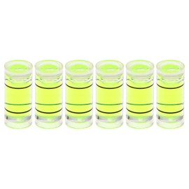 HARFINGTON 6pcs Small Cylindrical Bubble Level Vials 7x16mm PMMA Mini Horizontal Bubble Spirit Level Measuring Layout Tools for RV TV Picture Frame Hanging Tool Leveler