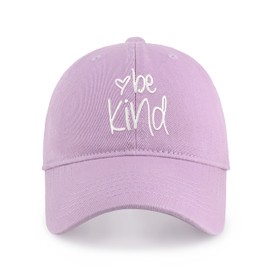 Be Kind Trendy Womens Baseball Cap Unisex Fashion Cotton Polo Style Fun Inspirational Saying Seasonal Outdoor Travel Headwear (Lilac)