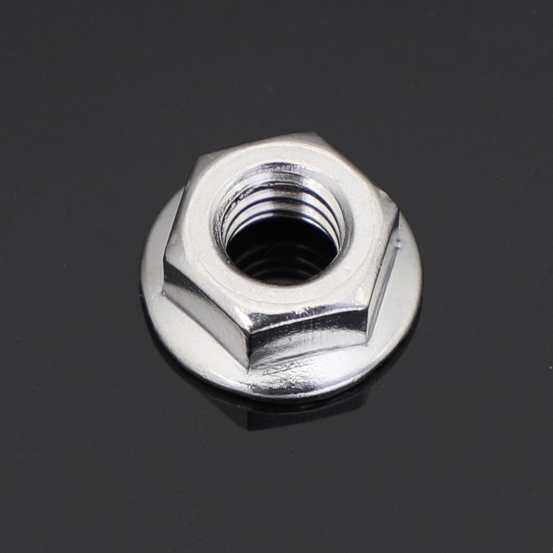 3/8-16 Serrated Flange Hex Lock Nuts, Stainless Steel 18-8 (304),