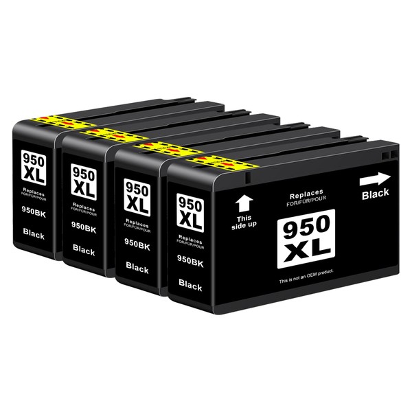 Yowell 950 XL Black Cartridges Compatible Printer Cartridges for HP