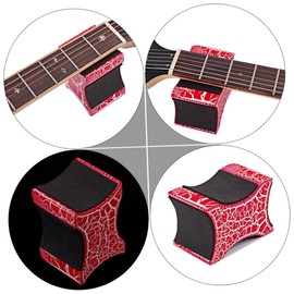 VICASKY Simple Guitar Neck Rest Red Cradle for Electric Acoustic and Bass Guitars Easy Install Protective Support for Maintenance and Cleaning Smooth Design