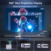 FUDONI Native 1080P WiFi Bluetooth Projector, Built-in Speaker, Portable