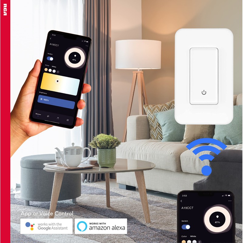 RCA 3-Way Smart Light Switch | Home Décor Smart Wall