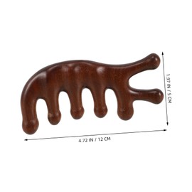 Gogogmee Handheld Scalp Massage Tool Wooden Hair Care Comb for Men Detangler Relaxation