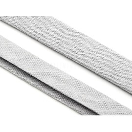 CRAFTMEMORE 1/2 Inch Double Fold Bias Tape Linen Cotton Bias Tape Japan Made Binding Tape for Sewing Seaming Hemming Quilting (Gray x 5 Yards)