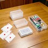 64 Pcs Playing Card Box, Clear, Snap Closed, Storage Organizer