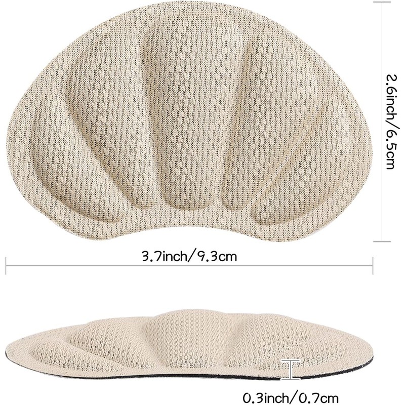 Huethy Back of Heel Cushion Pads, Adhesive Heel Grips Inserts
