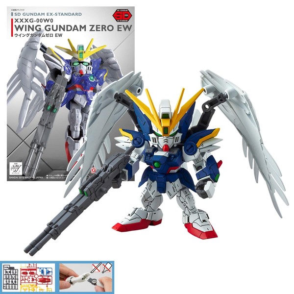 Bandai Gunpla Model Kit - Gundam - SD Gundam EX-Standard 004 Wing Gundam Zero (EW) - Built-in Robot - MK57600/5057600