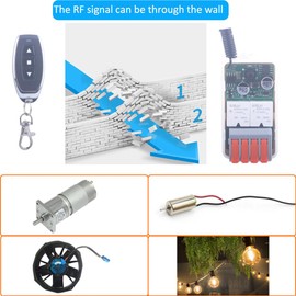 MANGOOD 12V Forward Reverse Remote Control Switch, DC 5V-30V 30A Mini Linear Actuator Controller for Linear Motion actuators, Remote Motor Forward Reverse, DIY Toys (5V-30V 30A/ 2* Controller)