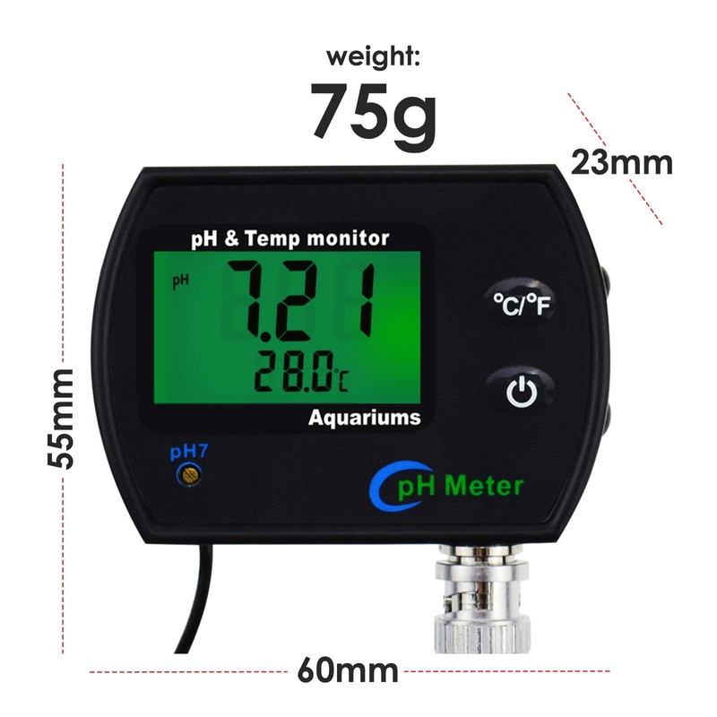 2 in 1 Combo pH & Temperature Meter Water Quality