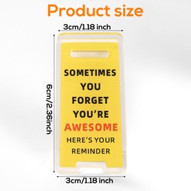 Lyreh 6pcs Funny Sticky Note Holder Clip, Funny Office Gifts Overstimulated Desk Sign Hilarious Mini Caution Signs for Desk Coworkers Presents