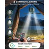 DUKUSEEK Tent Ceiling Fans for Camping, 10400mAH Large Capacity Portable