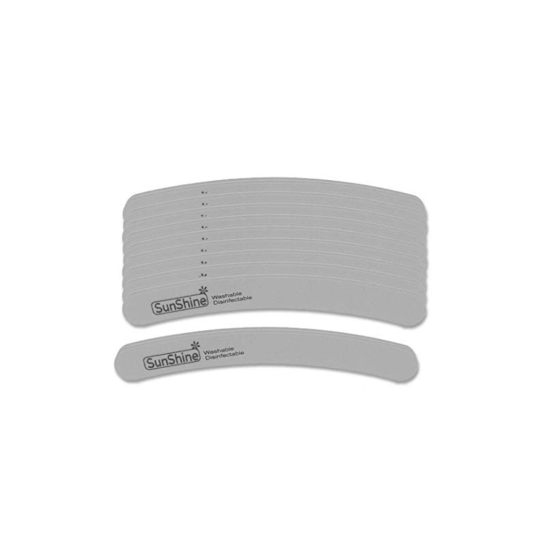 PROFICO Pack of 10 Professional Nail Buffers Curved Buffer 180/240