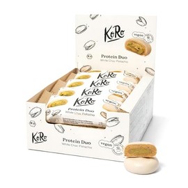 KoRo - Organic Protein Bites White Choc Pistachio 12 x 2 x 20 g - Two pieces per pack - High Protein - Vegan
