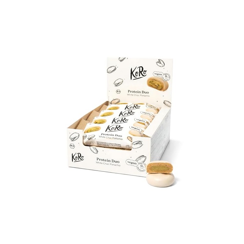 KoRo - Organic Protein Bites White Choc Pistachio 12 x