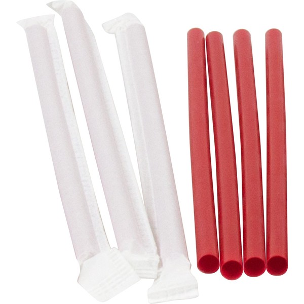 Cell-O-Core GW24/300RED Paper-Wrapped Giant Straw, 7-3/4" Length, Red (24 Packs