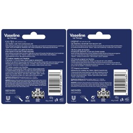 Vaseline Lip Therapy Variety 4-Pack – Original + Rosy Lips Moisturizing Lip Balm with Vitamin E, 0.16 Oz Ea