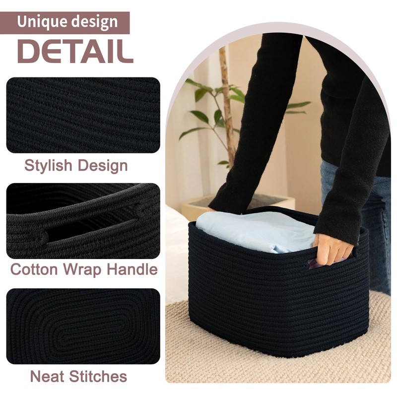 OIAHOMY 4 Pack Storage Baskets for Organizing, Cube Storage Bins