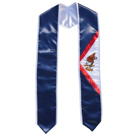 Del Mex American Samoa Graduation Flag Stole Sash Scarf Samoan USA (American Samoa)