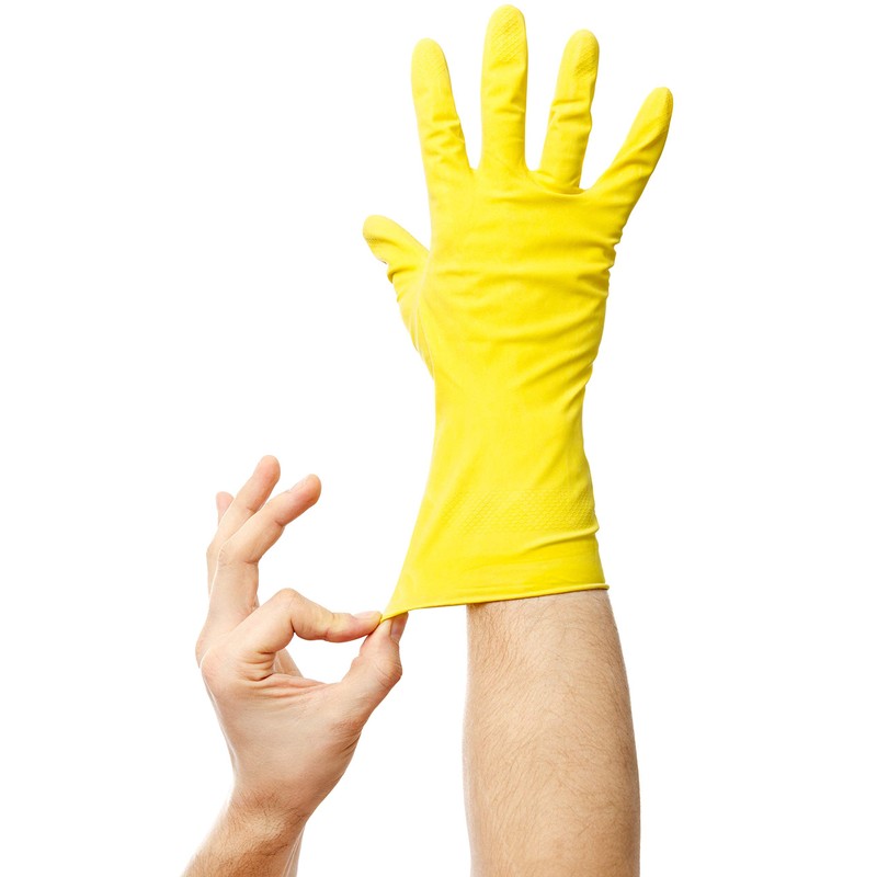 SteadMax 3/6 Pairs Cleaning Gloves, Reusable Natural Rubber Dish Gloves,
