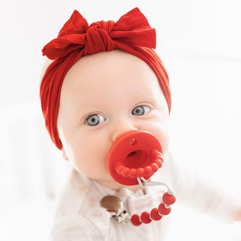Ryan & Rose Cutie PAT Pacifier Teether (Stage 1, Red)