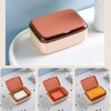 2 Pack Plastic Soap Holder with Drain Tray & Lid,Waterproof