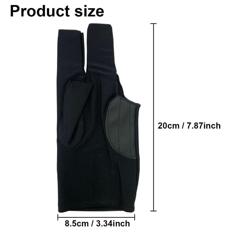 Billiards Glove 4 Pieces, Pool Gloves, Left Hand, 3 Finger,