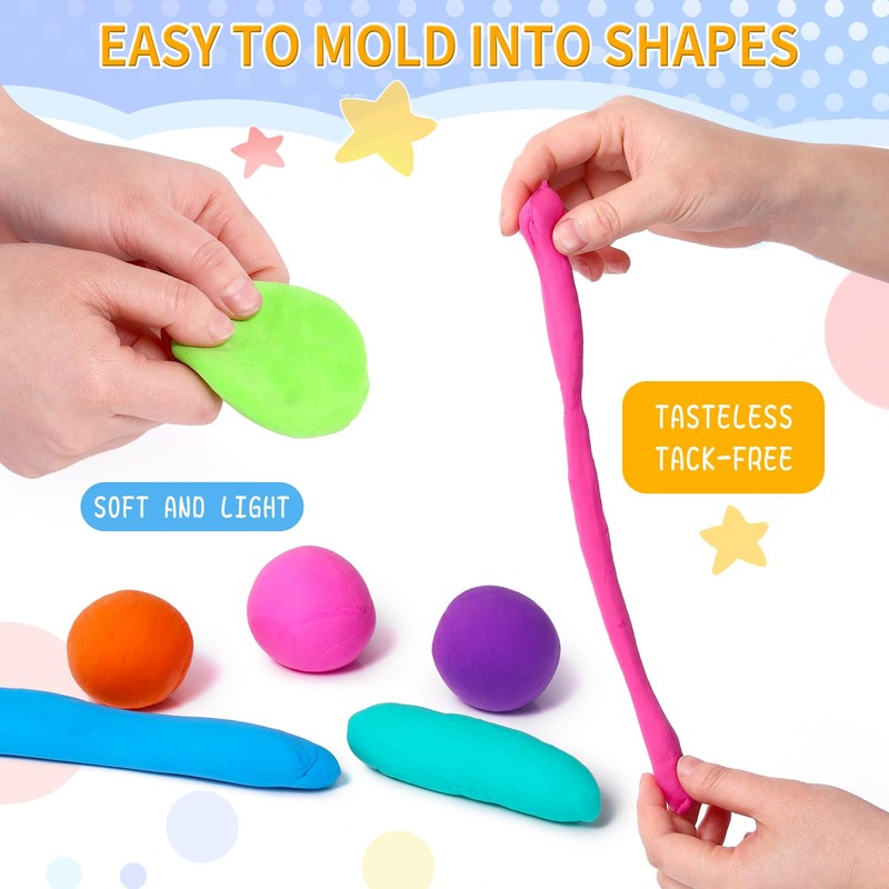 Air Dry Clay Kit, 36 Colors Modeling Clay