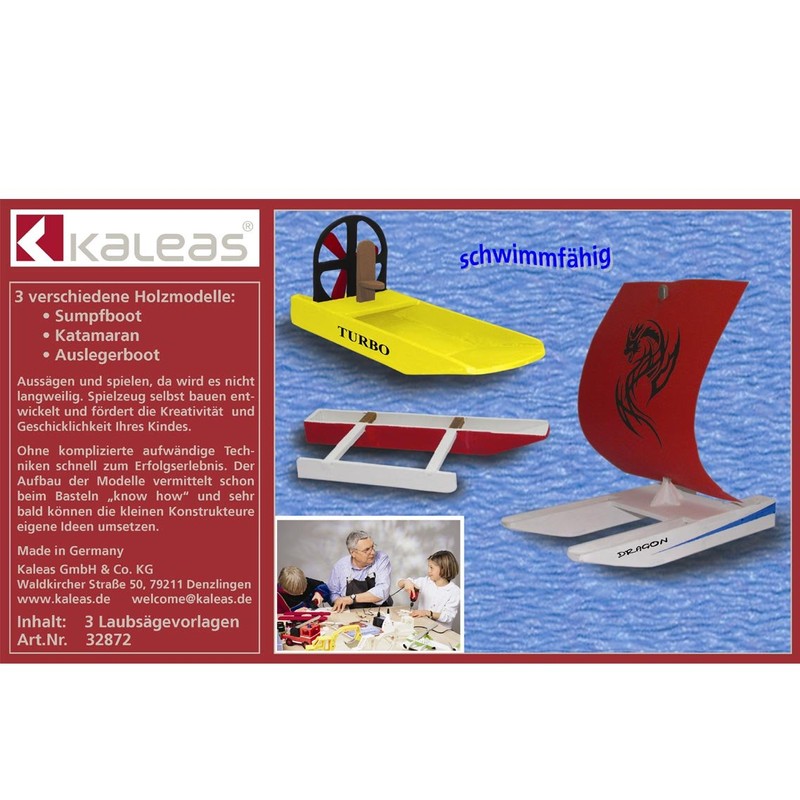 Kaleas Fretsaw Template 3 Models Catamaran / Swamp Boat /