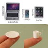 5 Pieces Dollhouse Learning Accessories, 1:12 Mini Dollhouse Laptop, Gnome