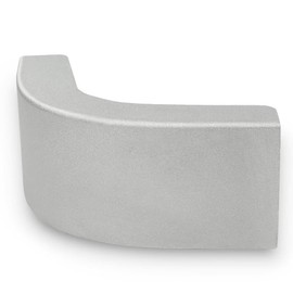 G-PLUS Silver Pontoon Boat Aluminum Corner Cap F-22 C-shaped 1-1/2 Inch 3-1/4 Inch Corner Cap Bracket