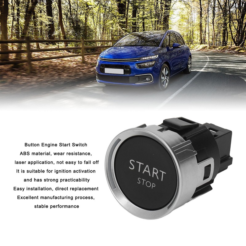 Car Starter Switch Button 98021996ZD Engine Start Switch Replacement for