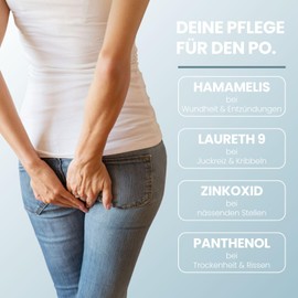 Hämorrhoiden Creme - 75 ml - Wohltuende Wundcreme für den Intimbereich, dermatologisch getestet, zur Minderung von Juckreiz und Brennen – bei Hämorrhoiden Beschwerden und Hautrötungen