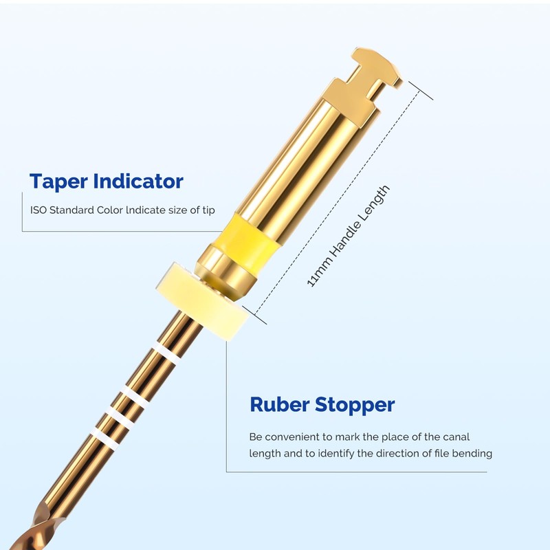 JMU Wave-G4 Files,Niti Rotary Files, #20/07(21mm),Reciprocating Rotation,Sequence Files, 4pcs/Pack