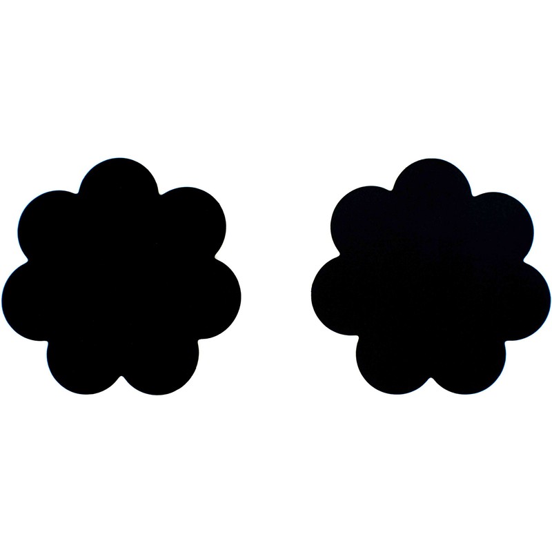 Black (6 Pairs) Disposable Satin Nipple Cover Pasties