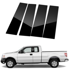 ACLONG Stainless Steel Pillar Posts Trim Sliver Door Window Trim Compatible with Ford F-150 Super Crew Cab 2004-2014 Lincoln Mark LT, Anti Scratch Stickers Door Pillar Moldings Cover Set -Set of 4