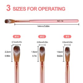 3PCS Acrylic Nail Brush Soft and Flexible Comfortable Grip Acrylic Brush Easy to Clean and Maintain Durability Acrylic Brushes for Nails For Nails 3d Nail Carving Tool Women Gift Set