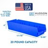 Hudson Exchange 18 x 6 x 4" Plastic Nesting Storage