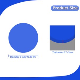 Eszeoee - Paquete de 2 hojas redondas de acrílico de 2.7 ~ 3 mm de grosor, tablas de plexiglás para corte láser y proyectos de manualidades (azul translúcido, 8 pulgadas de diámetro)