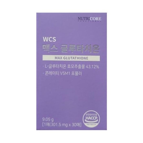 Nutricore Max Glutathione 301.5mg 30 sheets, 1 box / 뉴트리코어