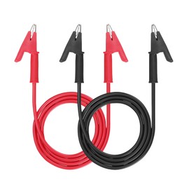 DOCOLL Dual Ended Crocodile Alligator Clips, 15A Test Lead Wire Cable with Insulators Clips(2pcs-2m)