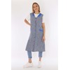Schuerzenfabrik Button Gown Women's Mixed Fabric Checked Apron Sleeveless Cooking