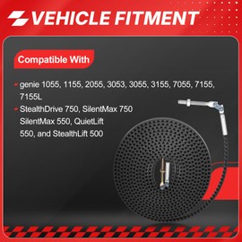 39354R.S 7 Ft High Garage Door Belt Compatible with Genie 7055, 2055, 7155, 1055, 1155, 3055, 3053, 3155d, SilentMax, SilentMax Garage Opener, Replacement Genie Belt (Black)