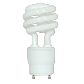 Satco S8205 18 Watt (75 Watt) 1200 Lumens Mini Spiral CFL Soft White 2700K GU24 Base Light Bulb